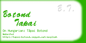botond tapai business card